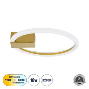 glo-60978-07cf08_60978_0 GLOBOSTAR® CINDERELLA 60978 ΦΩΤΙΣΤΙΚΟ ΟΡΟΦΗΣ ΔΑΧΤΥΛΙΔΙ-ΚΥΚΛΟΣ LED CCT 16W 1792LM 360° AC 2