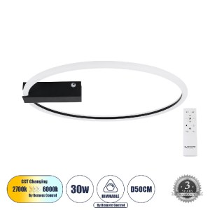 glo-60980-7b2618_60980_00 GLOBOSTAR® CINDERELLA 60980 ΦΩΤΙΣΤΙΚΟ ΟΡΟΦΗΣ ΔΑΧΤΥΛΙΔΙ-ΚΥΚΛΟΣ LED CCT 30W 3360LM 360° AC 2