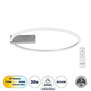 glo-60983-60983_0 GLOBOSTAR® CINDERELLA 60983 ΦΩΤΙΣΤΙΚΟ ΟΡΟΦΗΣ ΔΑΧΤΥΛΙΔΙ-ΚΥΚΛΟΣ LED CCT 30W 3360LM 360° AC 2