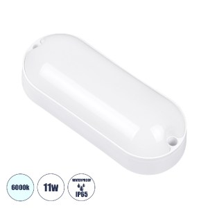 glo-61000-61000_0 GLOBOSTAR® HOMIE 61000 LED ΠΛΑΦΟΝΙΕΡΑ ΟΡΟΦΗΣ - ΤΟΙΧΟΥ ΟΒΑΛ 11W 960LM 150° AC 220-240V ΑΔΙΑ