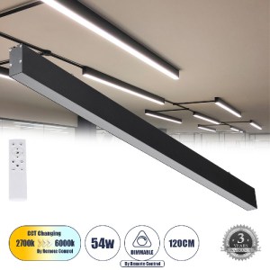 glo-61028-1-61028_0 GLOBOSTAR® FELIX 61028-S ΓΡΑΜΜΙΚΟ ΦΩΤΙΣΤΙΚΟ ΟΡΟΦΗΣ LINEAR LED CCT 54W 6500LM 120° AC 220-2