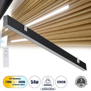 glo-61028-2-28c9ea_61028_0 GLOBOSTAR® FELIX 61028-W ΓΡΑΜΜΙΚΟ ΦΩΤΙΣΤΙΚΟ ΤΟΙΧΟΥ - ΑΠΛΙΚΑ LINEAR LED CCT 54W 6500LM 120°