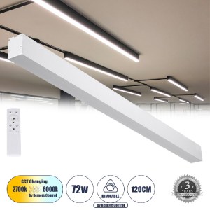 glo-61031-1-61031_0 GLOBOSTAR® ORION 61031-S ΓΡΑΜΜΙΚΟ ΦΩΤΙΣΤΙΚΟ ΟΡΟΦΗΣ LINEAR LED CCT 72W 8600LM 120° AC 220-2