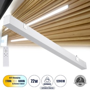 glo-61031-2-888782_61031_0 GLOBOSTAR® ORION 61031-W ΓΡΑΜΜΙΚΟ ΦΩΤΙΣΤΙΚΟ ΤΟΙΧΟΥ - ΑΠΛΙΚΑ LINEAR LED CCT 72W 8600LM 120°