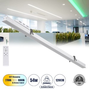glo-61033-61033_0 GLOBOSTAR® LUCA 61033 ΓΡΑΜΜΙΚΟ ΧΩΝΕΥΤΟ ΦΩΤΙΣΤΙΚΟ LINEAR LED CCT 54W 6500LM 120° AC 220-240
