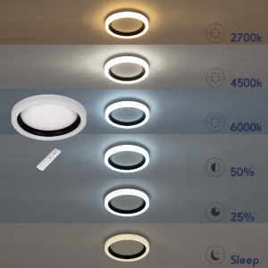 glo-61034-61034_10 GLOBOSTAR® ARIANA 61034 ΠΛΑΦΟΝΙΕΡΑ ΟΡΟΦΗΣ ΚΥΚΛΟΣ LED CCT 55W 6376LM 120° AC 220-240V - ΕΝΑ