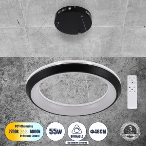 glo-61043-dc6f01_61043_0 GLOBOSTAR® MELINA 61043 ΚΡΕΜΑΣΤΗ ΠΛΑΦΟΝΙΕΡΑ ΟΡΟΦΗΣ ΚΥΚΛΟΣ LED CCT 55W 6376LM 120° AC 220-2