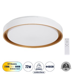 glo-61048-1-61048_0_s GLOBOSTAR® BARCHETTA 61048-S ΠΛΑΦΟΝΙΕΡΑ ΟΡΟΦΗΣ LED CCT 72W 8306LM 120° AC 220-240V - ΕΝΑΛΛ