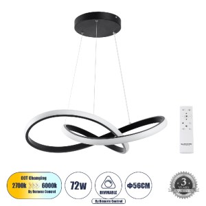 glo-61049-90c2a4_61049_0 GLOBOSTAR® DEXTER 61049 ΚΡΕΜΑΣΤΟ ΦΩΤΙΣΤΙΚΟ ΟΡΟΦΗΣ DESIGN LED CCT 72W 8064LM 300° AC 220-24