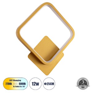 glo-61081-61081_0 GLOBOSTAR® LENA 61081 ΦΩΤΙΣΤΙΚΟ ΤΟΙΧΟΥ - ΑΠΛΙΚΑ DESIGN LED CCT 12W 1440LM 300° AC 220-240V