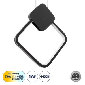 glo-61082-2911cc_61082_0 GLOBOSTAR® MARY 61082 ΚΡΕΜΑΣΤΟ ΦΩΤΙΣΤΙΚΟ ΟΡΟΦΗΣ DESIGN LED CCT 12W 1440LM 300° AC 220-240V