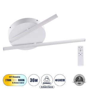 glo-61092-61092_0 GLOBOSTAR® DRACO 61092 ΦΩΤΙΣΤΙΚΟ ΟΡΟΦΗΣ ΓΡΑΜΜΙΚΟ LINEAR DESIGN LED CCT 36W 4428LM 120° AC 