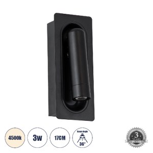 glo-61097-61097_0 GLOBOSTAR® MANHATTAN 61097 ΜΟΝΤΕΡΝΟ ΧΩΝΕΥΤΟ ΦΩΤΙΣΤΙΚΟ ΤΟΙΧΟΥ - ΑΠΛΙΚΑ ΞΕΝΟΔΟΧΕΙΟΥ BED SIDE