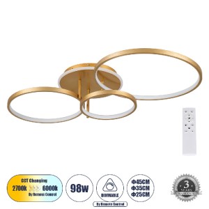 glo-61110-61110_0 GLOBOSTAR® NEMESIS 61110 ΜΟΝΤΕΡΝΟ ΦΩΤΙΣΤΙΚΟ ΟΡΟΦΗΣ LED 98W 11858LM 360° AC 220-240V IP20 Ρ