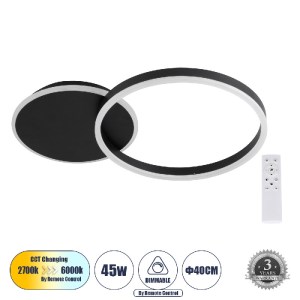 glo-61117-61117_0 GLOBOSTAR® VENOM 61117 ΜΟΝΤΕΡΝΟ ΦΩΤΙΣΤΙΚΟ ΟΡΟΦΗΣ LED 45W 5445LM 360° AC 220-240V IP20 ΡΥΘΜ