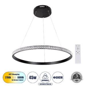 glo-61130-61130_0 GLOBOSTAR® DIAMOND 61130 ΜΟΝΤΕΡΝΟ ΚΡΕΜΑΣΤΟ ΦΩΤΙΣΤΙΚΟ ΟΡΟΦΗΣ LED 45W 5230LM 360° AC 220-240