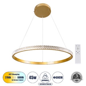 glo-61131-61131_0 GLOBOSTAR® DIAMOND 61131 ΜΟΝΤΕΡΝΟ ΚΡΕΜΑΣΤΟ ΦΩΤΙΣΤΙΚΟ ΟΡΟΦΗΣ LED 45W 5230LM 360° AC 220-240