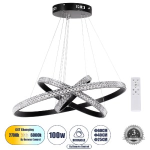 glo-61136-DECO-61136_deco_0 GLOBOSTAR® DIAMOND TRIO 61136-DECO ΚΡΕΜΑΣΤΟ ΦΩΤΙΣΤΙΚΟ ΔΑΧΤΥΛΙΔΙ-ΚΥΚΛΟΣ LED CCT 100W 12123L