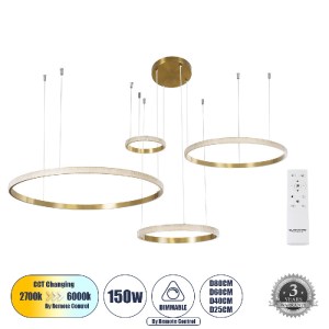 glo-61149-61149_0 GLOBOSTAR® DIAMOND TETRA 61149 ΜΟΝΤΕΡΝΟ ΚΡΕΜΑΣΤΟ ΦΩΤΙΣΤΙΚΟ ΟΡΟΦΗΣ LED 150W 18379LM 360° AC