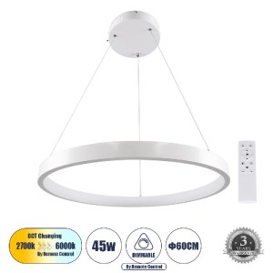 glo-61159-c9eeb2_61159_0 GLOBOSTAR® NEMESIS 61159 ΚΡΕΜΑΣΤΟ ΦΩΤΙΣΤΙΚΟ ΔΑΧΤΥΛΙΔΙ-ΚΥΚΛΟΣ LED CCT 45W 5230LM 360° AC 22