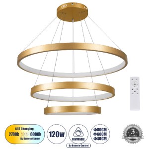 glo-61172-61172_0 GLOBOSTAR® NEMESIS TRIO 61172 ΜΟΝΤΕΡΝΟ ΚΡΕΜΑΣΤΟ ΦΩΤΙΣΤΙΚΟ ΟΡΟΦΗΣ LED 120W 14723LM 360° AC 