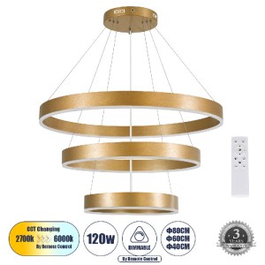 glo-61190-2ec4f3_61190_0 GLOBOSTAR® VENOM TRIO 61190 ΚΡΕΜΑΣΤΟ ΦΩΤΙΣΤΙΚΟ ΔΑΧΤΥΛΙΔΙ-ΚΥΚΛΟΣ LED CCT 120W 14158LM 120° 