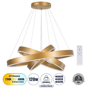 glo-61190-DECO-853e9f_61190_0 GLOBOSTAR® VENOM TRIO 61190-DECO ΚΡΕΜΑΣΤΟ ΦΩΤΙΣΤΙΚΟ ΔΑΧΤΥΛΙΔΙ-ΚΥΚΛΟΣ LED CCT 120W 14158LM 