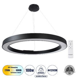 glo-61198-61198_0 GLOBOSTAR® RA 61198 ΚΡΕΜΑΣΤΟ ΦΩΤΙΣΤΙΚΟ ΔΑΧΤΥΛΙΔΙ-ΚΥΚΛΟΣ LED CCT 100W 11020LM 120° AC 220-2