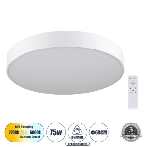 glo-61203-1-61203_ceiling_0 GLOBOSTAR® BURTON 61203-S ΠΛΑΦΟΝΙΕΡΑ ΟΡΟΦΗΣ LED CCT 75W 8625LM 120° AC 220-240V - ΕΝΑΛΛΑΓΗ