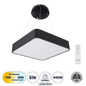 glo-61206-6b2e89_61206_0 GLOBOSTAR® KAMALA 61206-P ΚΡΕΜΑΣΤΗ ΠΛΑΦΟΝΙΕΡΑ ΟΡΟΦΗΣ LED CCT 67W 7370LM 120° AC 220-240V -