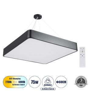 glo-61208-f52627_61208_0 GLOBOSTAR® KAMALA 61208-P ΚΡΕΜΑΣΤΗ ΠΛΑΦΟΝΙΕΡΑ ΟΡΟΦΗΣ LED CCT 75W 8625LM 120° AC 220-240V -