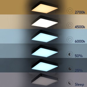 glo-61211-1-61211_1_17 GLOBOSTAR® KAMALA 61211-S ΠΛΑΦΟΝΙΕΡΑ ΟΡΟΦΗΣ LED CCT 100W 11020LM 120° AC 220-240V - ΕΝΑΛΛΑ