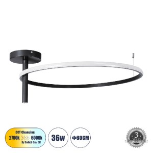 glo-61223-61223_0 GLOBOSTAR® VERONA 61223 ΦΩΤΙΣΤΙΚΟ ΟΡΟΦΗΣ ΔΑΧΤΥΛΙΔΙ-ΚΥΚΛΟΣ LED CCT 36W 4032LM 360° AC 220-2