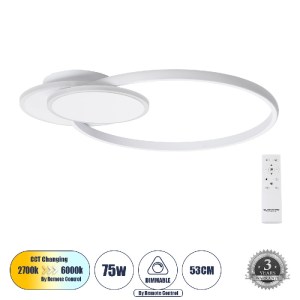 glo-61230-61230_0_ GLOBOSTAR® CIRCUO 61230 ΦΩΤΙΣΤΙΚΟ ΟΡΟΦΗΣ ΔΑΧΤΥΛΙΔΙ-ΚΥΚΛΟΣ LED CCT 75W 8400LM 360° AC 220-2