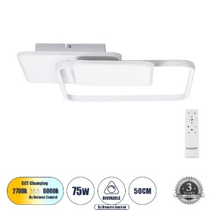 glo-61232-61232_0 GLOBOSTAR® SQUARO 61232 ΦΩΤΙΣΤΙΚΟ ΟΡΟΦΗΣ ΔΑΧΤΥΛΙΔΙ-ΚΥΚΛΟΣ LED CCT 75W 8400LM 360° AC 220-2