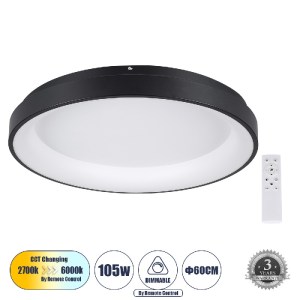 glo-61237-61237_0 GLOBOSTAR® SALEM 61237 ΠΛΑΦΟΝΙΕΡΑ ΟΡΟΦΗΣ ΔΑΧΤΥΛΙΔΙ-ΚΥΚΛΟΣ LED CCT 105W 12075LM 120° AC 220