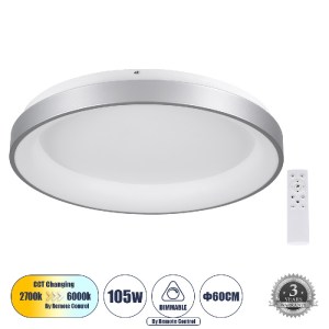glo-61238-430cc6_61238_0 GLOBOSTAR® SALEM 61238 ΠΛΑΦΟΝΙΕΡΑ ΟΡΟΦΗΣ ΔΑΧΤΥΛΙΔΙ-ΚΥΚΛΟΣ LED CCT 105W 12075LM 120° AC 220