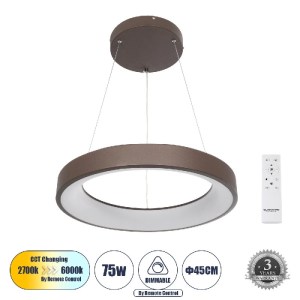 glo-61244-61244_new_0 GLOBOSTAR® SALEM 61244 ΚΡΕΜΑΣΤΗ ΠΛΑΦΟΝΙΕΡΑ ΟΡΟΦΗΣ ΔΑΧΤΥΛΙΔΙ-ΚΥΚΛΟΣ LED CCT 75W 8625LM 120° AC 220-240V - ΕΝΑΛΛΑΓΗ ΦΩΤΙΣΜΟΥ ΜΕΣΩ ΤΗΛΕΧΕΙΡΙΣΤΗΡΙΟΥ ALL IN ONE ΨΥΧΡΟ 6000K+