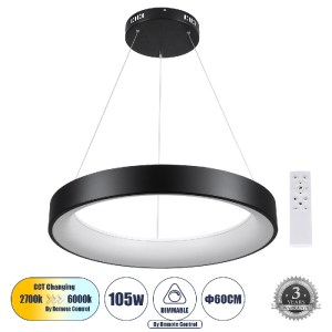 glo-61245-9a0ff4_61245_0 GLOBOSTAR® SALEM 61245 ΚΡΕΜΑΣΤΗ ΠΛΑΦΟΝΙΕΡΑ ΟΡΟΦΗΣ ΔΑΧΤΥΛΙΔΙ-ΚΥΚΛΟΣ LED CCT 105W 12075LM 12