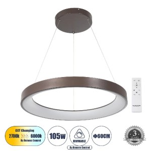 glo-61248-61248_new_0 GLOBOSTAR® SALEM 61248 ΚΡΕΜΑΣΤΗ ΠΛΑΦΟΝΙΕΡΑ ΟΡΟΦΗΣ ΔΑΧΤΥΛΙΔΙ-ΚΥΚΛΟΣ LED CCT 105W 12075LM 120° AC 220-240V - ΕΝΑΛΛΑΓΗ ΦΩΤΙΣΜΟΥ ΜΕΣΩ ΤΗΛΕΧΕΙΡΙΣΤΗΡΙΟΥ ALL IN ONE ΨΥΧΡΟ 6000K+