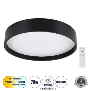 glo-61257-995174_61257_0 GLOBOSTAR® NARNIA 61257 ΠΛΑΦΟΝΙΕΡΑ ΟΡΟΦΗΣ LED CCT 75W 8625LM 120° AC 220-240V - ΕΝΑΛΛΑΓΗ Φ