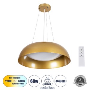 glo-61268-87e045_61268_0 GLOBOSTAR® ANATOLIA 61268 ΚΡΕΜΑΣΤΗ ΠΛΑΦΟΝΙΕΡΑ ΟΡΟΦΗΣ LED CCT 60W 6900LM 120° AC 220-240V -