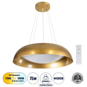 glo-61270-d4261c_61270_0 GLOBOSTAR® ANATOLIA 61270 ΚΡΕΜΑΣΤΗ ΠΛΑΦΟΝΙΕΡΑ ΟΡΟΦΗΣ LED CCT 75W 8625LM 120° AC 220-240V -