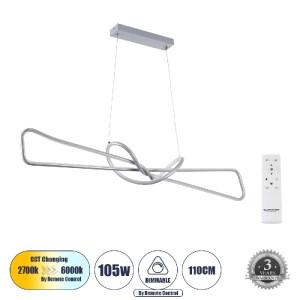 glo-61281-61281_0 GLOBOSTAR® DOLORES 61281 ΚΡΕΜΑΣΤΟ ΦΩΤΙΣΤΙΚΟ ΟΡΟΦΗΣ DESIGN LED CCT 105W 11760LM 300° AC 220