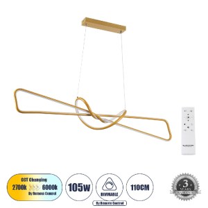 glo-61282-61282_0 GLOBOSTAR® DOLORES 61282 ΚΡΕΜΑΣΤΟ ΦΩΤΙΣΤΙΚΟ ΟΡΟΦΗΣ DESIGN LED CCT 105W 11760LM 300° AC 220