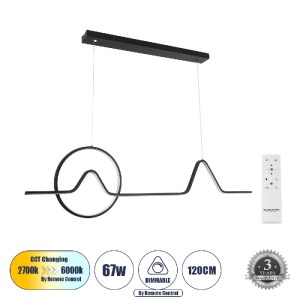 glo-61292-61292_0 GLOBOSTAR® WINDY 61292 ΚΡΕΜΑΣΤΟ ΦΩΤΙΣΤΙΚΟ ΟΡΟΦΗΣ DESIGN LED CCT 67W 7504LM 300° AC 220-240