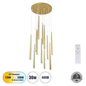 glo-61314-7c3eb5_61314_0 GLOBOSTAR® TEARS 61314 ΚΡΕΜΑΣΤΟ ΦΩΤΙΣΤΙΚΟ ΟΡΟΦΗΣ DESIGN LED CCT 36W 3960LM 180° AC 220-240