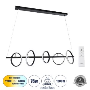 glo-61319-042ca4_61319_0 GLOBOSTAR® CIRCOLARE 61319 ΚΡΕΜΑΣΤΟ ΦΩΤΙΣΤΙΚΟ ΟΡΟΦΗΣ DESIGN LED CCT 75W 8400LM 360° AC 220