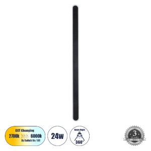 glo-61349-61349_0 GLOBOSTAR® HOUSTON 61349 ΦΩΤΙΣΤΙΚΟ ΤΟΙΧΟΥ - ΑΠΛΙΚΑ DESIGN LED CCT 24W 2880LM 360° AC 220-2