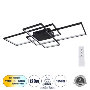 glo-61388-61388_0 GLOBOSTAR® QUADRA 61388 ΦΩΤΙΣΤΙΚΟ ΟΡΟΦΗΣ DESIGN LED CCT 120W 14400LM 120° AC 220-240V - ΕΝ